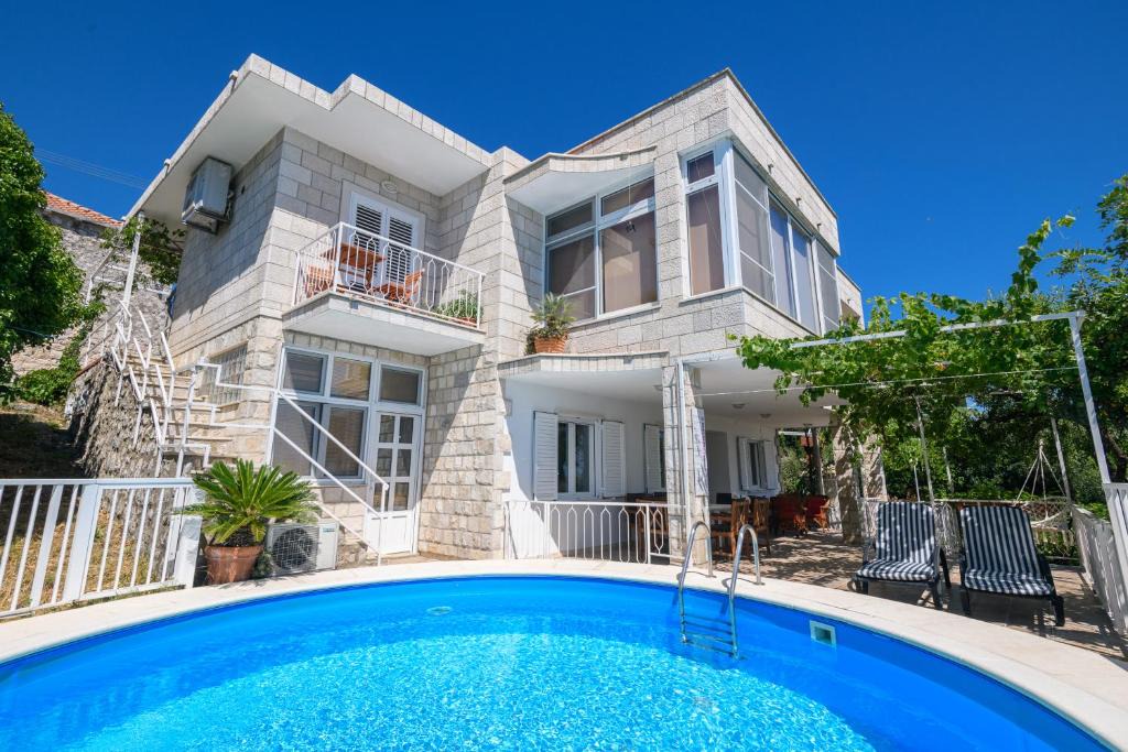 Orasac Apartment | Apartment MARIO - veliki stan za odmor - terasa- vrt - bazen - pogled more, izoliran