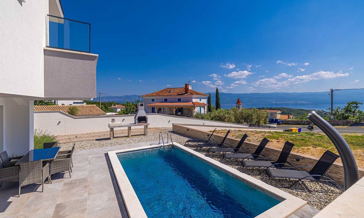 Risika House | Holiday house ROSEMARY with pool and panoramic seaview