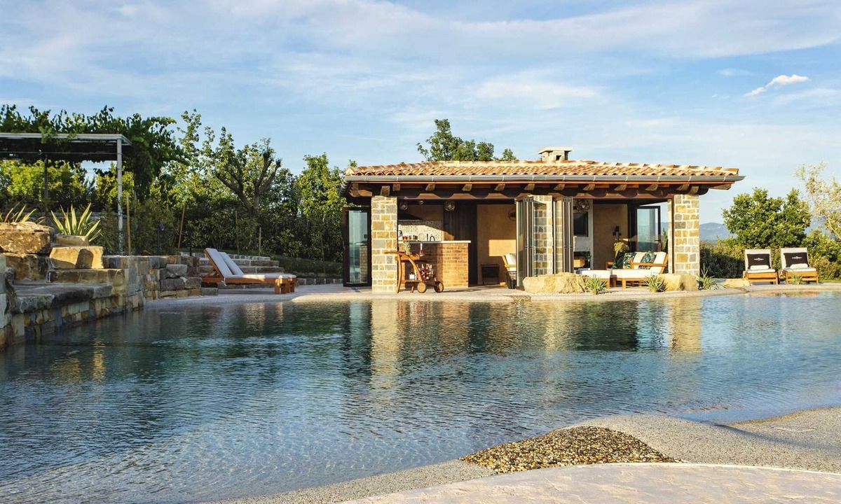Buzet Villa | Luxurious Villa with a large Lagoon Pool with Waterfall and panoramic view for of up to 6 guests