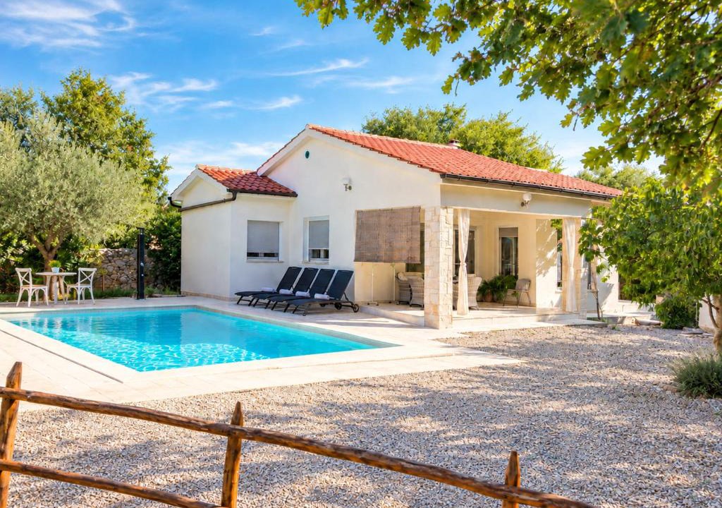 Omisalj Villa | Luxury villa NEVERA with private pool & fenced garden, 1 km from the beach