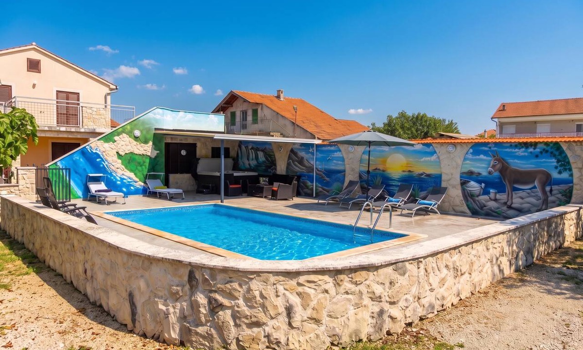 Cista Velika House | Pool & Jacuzzi Home NadaLina, Pirovac, Croatia