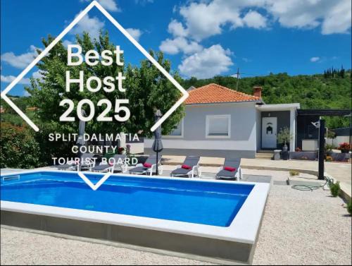 Sestanovac Villa | Private Pool Villa with Jacuzzi & Mountain View near Makarska