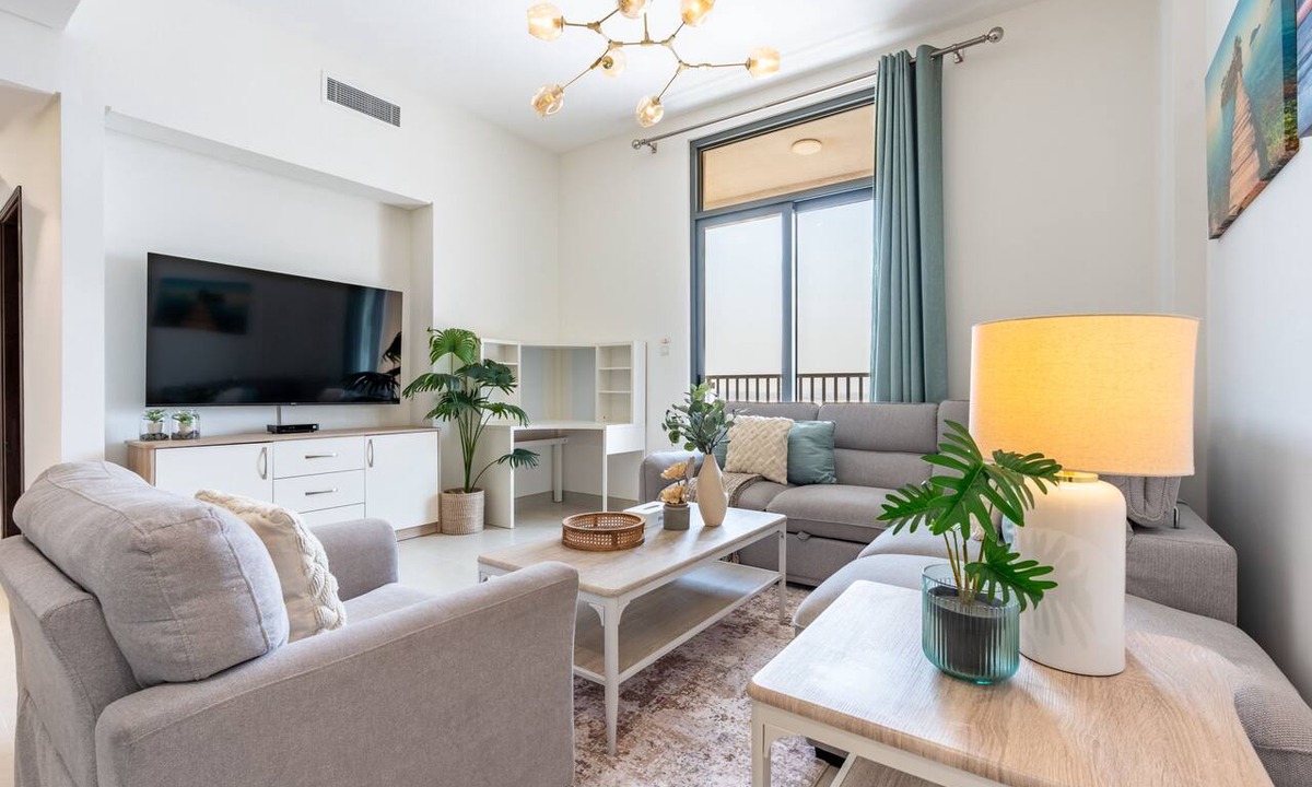 Dubai Production City Apartment | Relaxing 2BR Stay with Furnished Balcony, Only 20 Minutes from JBR Beach
