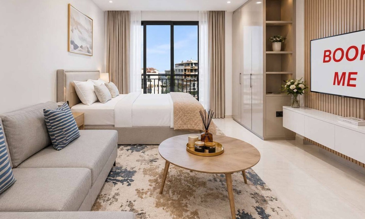 Palm Jumeirah Apartment | StayShort - Peaceful Studio with Beautiful Palm Views that Sleeps 2