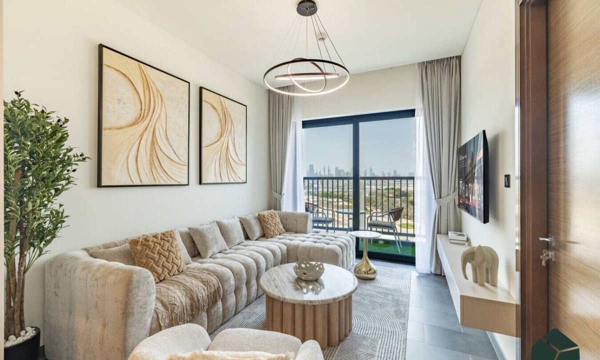 Nad Al Sheba Apartment | Stylish 1BR | City and Partial Burj View | BMS