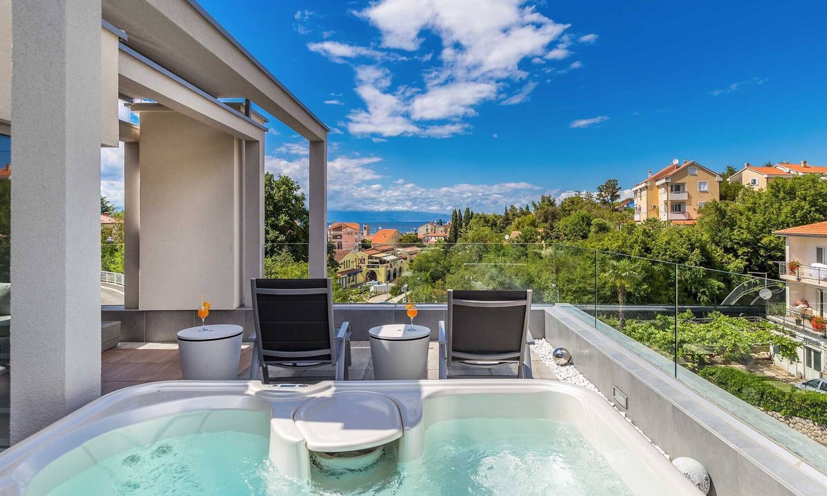 Malinska Villa | Villa Arabella Malinska - modern villa with a heated pool, Jacuzzi and a rooftop terrace by MyWaycation