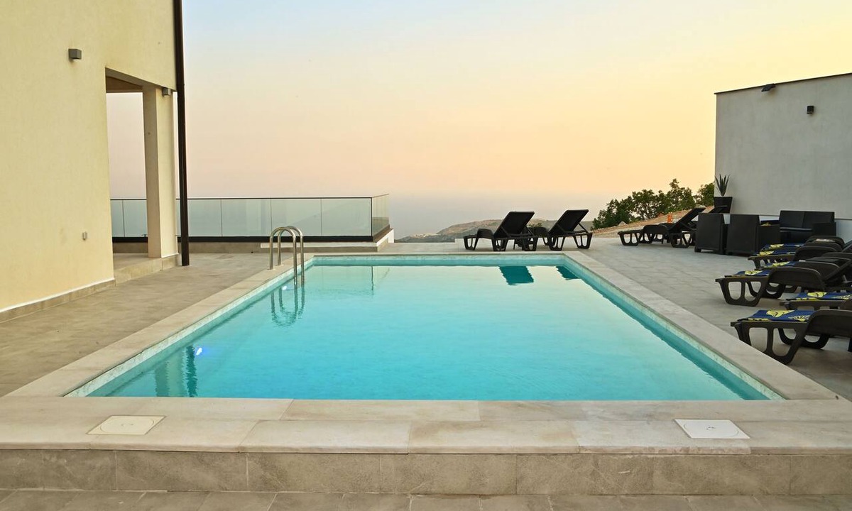 Ravno Villa | Villa Panorama - Private heated pool & big jacuzzi with sea view