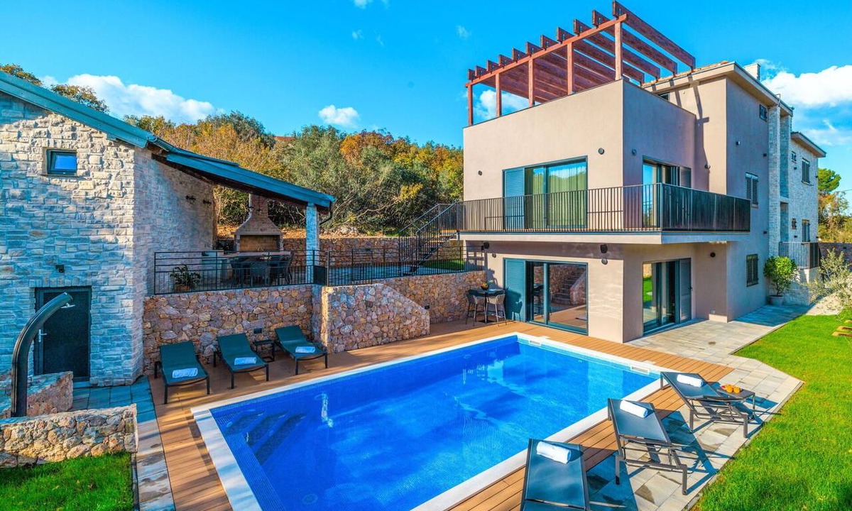 Klanice Villa | Wonderful private villa with private pool, hot tub, WIFI, A/C, TV, terrace and panoramic view