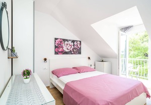 Apartment & Rooms Papa - Superior Double or Twin Room with Balcony and Partial Sea View