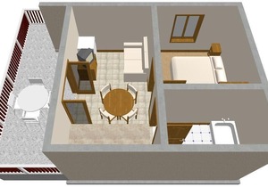 One bedroom apartment with terrace and sea view Žman, Dugi otok (A-873-b)
