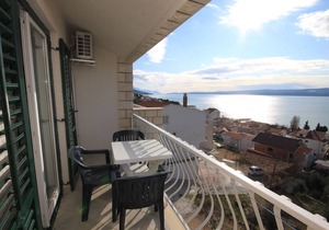 Studio flat with balcony and sea view Duće, Omiš (AS-7532-e)