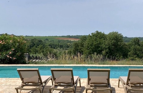Vizinada Villa | Beautiful stone villa with private pool and sea view