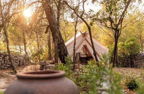 Cove Basina (Jelsa) RV Rental | Cozy glamping tent in Hvar island with sea view