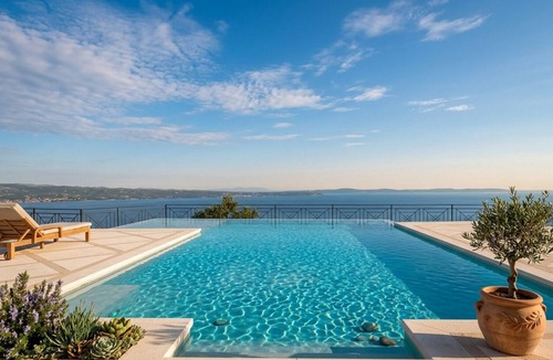 Podstrana Villa | Historic Schoolhouse with Spa, Infinity Pool and Views by Excelsior Villas