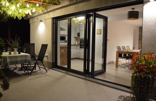 Spodnje Skofije House | Holiday house, Slovenian coast, large terrace with a pergola, parking, sea, BBQ