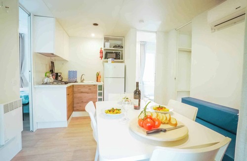 Catez ob Savi House | Mobilehome with air conditioning, terrace and water park