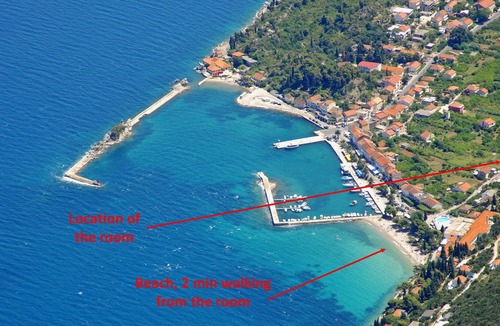 Trpanj Apartment | R13 - spacious room in hotel, 2 min to the beach
