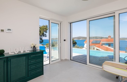 Grebastica Villa | Seafront 6-bedroom Villa w/heated Infinity Pool