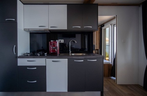 Klenovica House | Seaside Deluxe Escape at Klenovica Camping - Two Bedroom Mobile Home with Hot-Tub