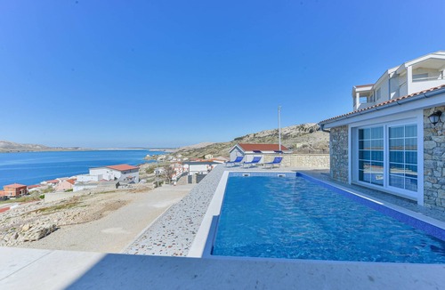 Metajna Villa | Seaview Villa Marija Metajna with pool