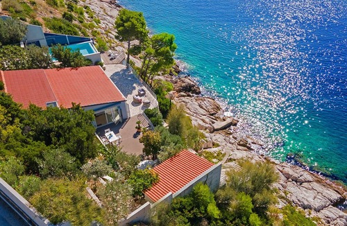 Trstenik Villa | Secluded Beachfront Villa: 3 Bedrooms, Private Pool, and Natural Serenity