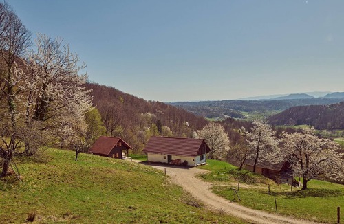 Olimje Cabin | Srčna, a beautiful peaceful log cabin on Tri vile estate with amazing view
