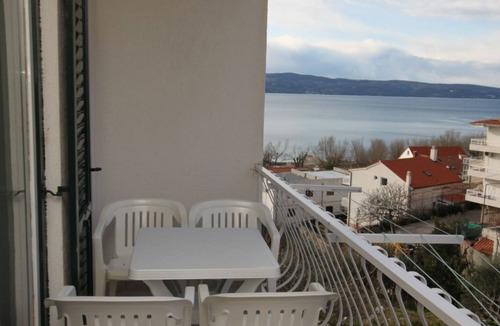 Duce Apartment | Studio flat with balcony and sea view Duće, Omiš (AS-7532-c)