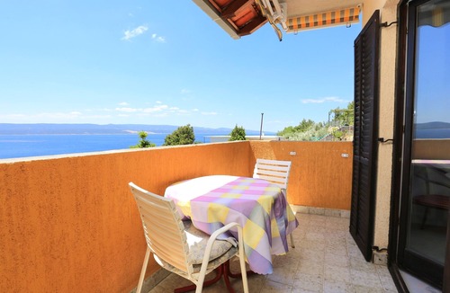 Marusici Apartment | Studio flat with balcony and sea view Marušići, Omiš (AS-1024-a)