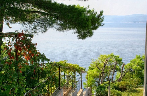 Marusici Apartment | Studio flat with terrace and sea view Marušići, Omiš (AS-1024-d)