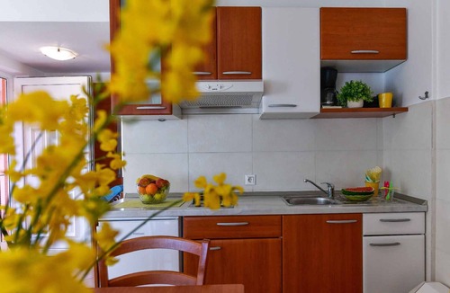 Stara Baska Apartment | Studio with terrace and air conditioning