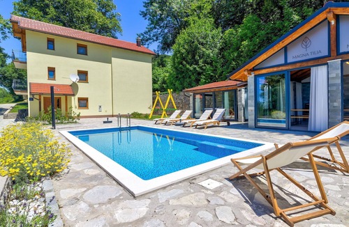 Senj House | Stunning private villa for 12 guests with hot tub, private pool, A/C, WIFI, TV and terrace