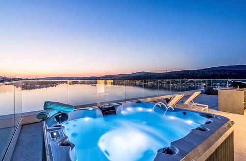 Podglavica Villa | Stunning private villa for 6 guests with A/C, WIFI, hot tub, private pool, TV and terrace