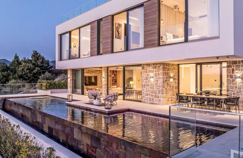 Podglavica Villa | Stunning private villa for 6 guests with A/C, WIFI, hot tub, private pool, TV and terrace