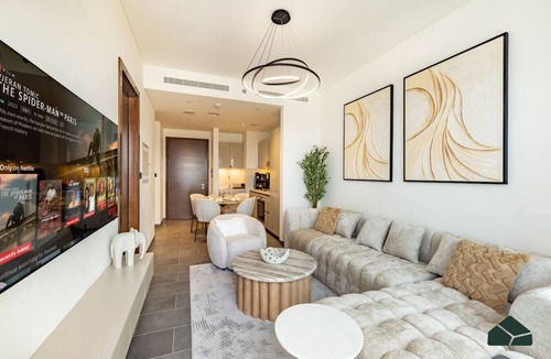 Nad Al Sheba Apartment | Stylish 1BR | City and Partial Burj View | BMS