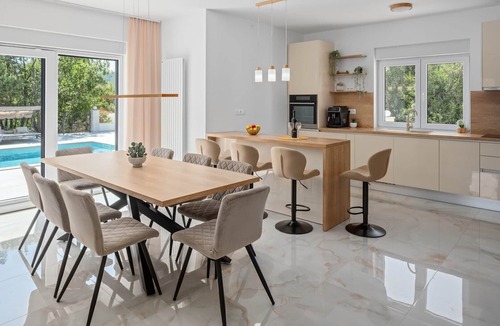 Podbablje Villa | Villa Angela – A Modern Family Retreat with Private Heated Pool and Fun for All Ages