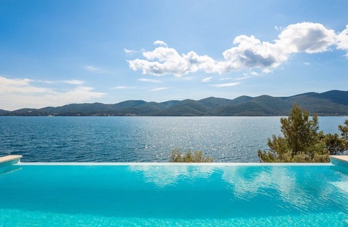 Viganj Villa | VILLA MARIS -heated pool,sauna,first row sea/beach, pets friendly