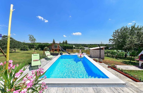 Zminj Villa | Villa with outdoor swimming pool and playground