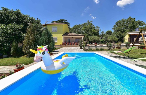 Zminj Villa | Villa with outdoor swimming pool and playground
