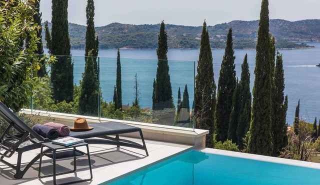 A modern mansion with a fantastic sea view