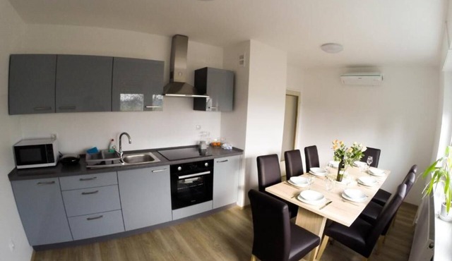 Apartment Andrej Gubčeva 2BR w/terrace, parking,100m2, ground Floor in Ptuj