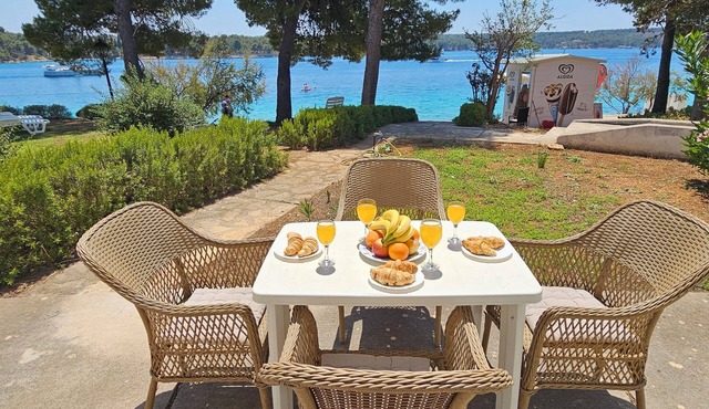 Beach front with Swimming pool, Illyria Resort Apt 101 in Milna