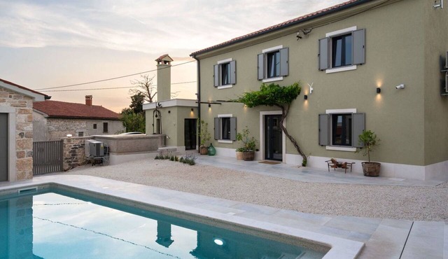Beautiful private villa for 8 people with A/C, private pool, WIFI, TV, terrace and pets allowed in Pazin