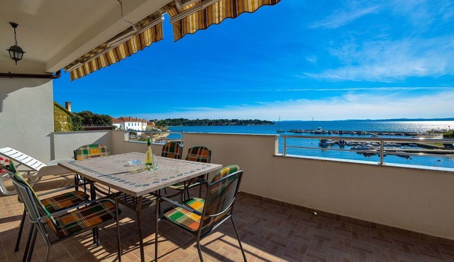 Big terrace with great sea view in Petrčane