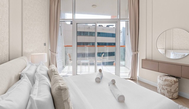Binghatti Millenium 1703 Business Bay · Lively pop apartment on the Business Bay Canal in Business Bay