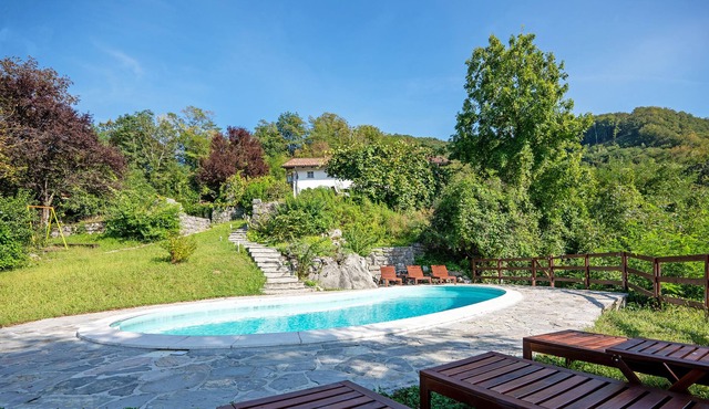 Country retreat with private pool surrounded by nature and stunning views in Drobocnik