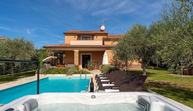 Holiday house with pool at the edge of the village Kaštelir