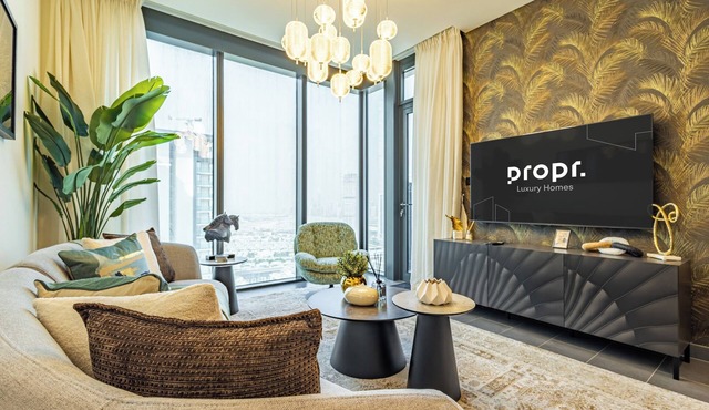 Luxe 2BR + Office | Burj Views | Crest Sobha in Dubai