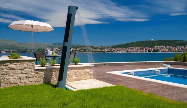 Luxury Seafront Villa Trogir 1 with 2 pools & Gym