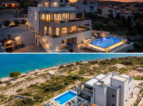 Luxury seaside Villa Porat with pool, sauna and sea view in Kanica - Rogoznica