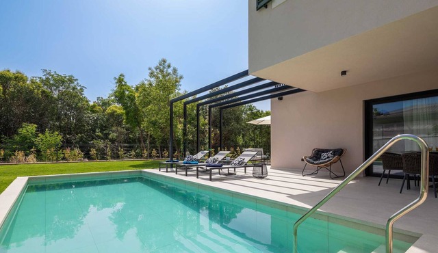 Modern New 4 bedroom villa with pool near Porec